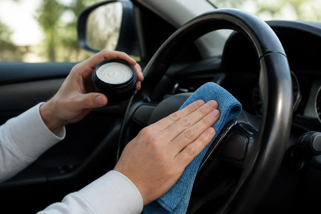 Entretenir le cuir voiture, du volant au cuir pigmenté